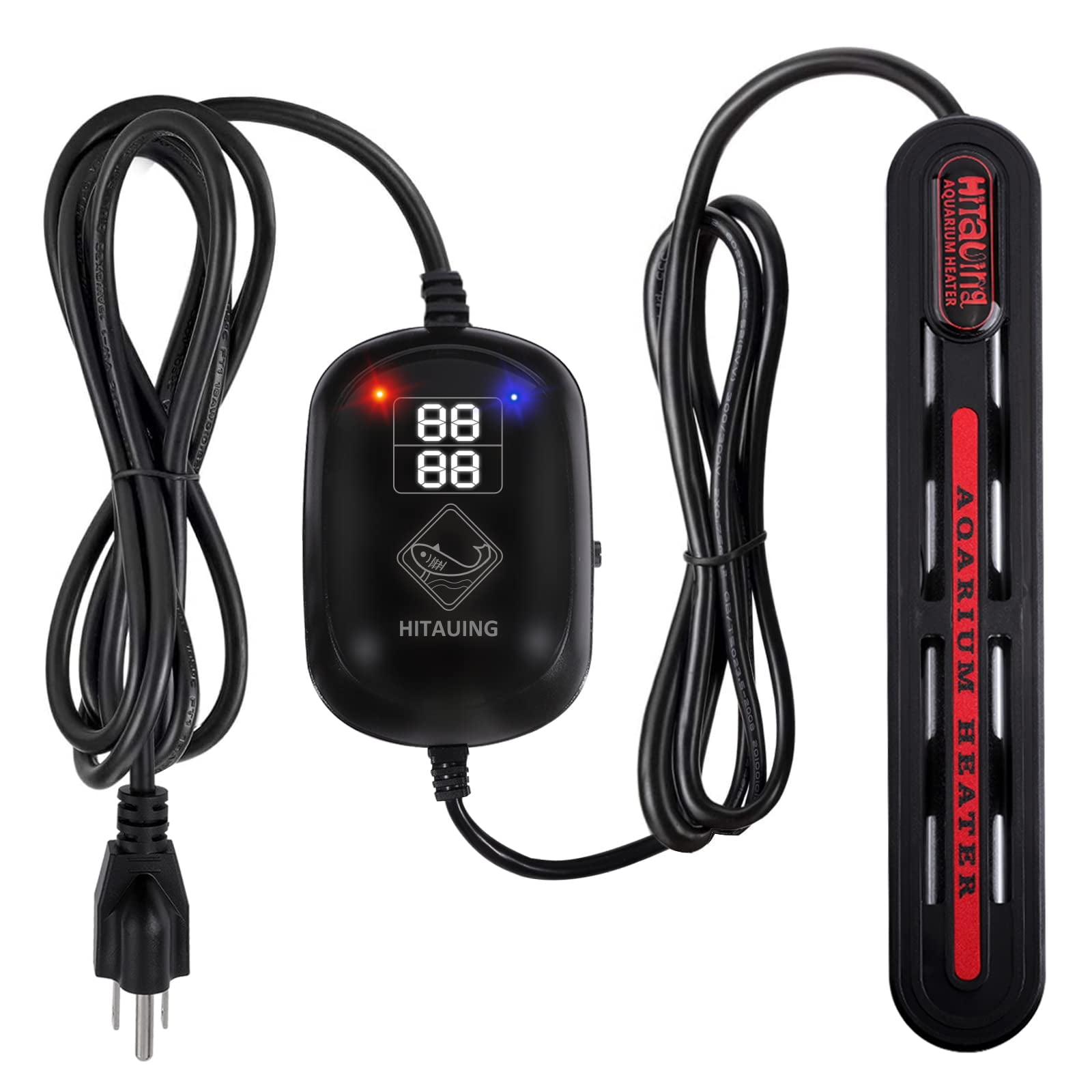 Tawatiler Submersible Aquarium Heater,200W/300W/500W/800W Fish Tank Heater with OverTemperature