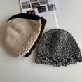 thumbnail image 6 of CoCopeaunts Womens Bucket Hat Retro Knitted Crochet Hollow Brim Beanies Hats Winter Warm All-Match Solid Color Fisherman Cap, 6 of 8