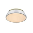 thumbnail image 4 of Yep by Golden Lighting Duncan 2-light Flush Mount in Aged Brass and White shade, 4 of 4