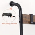 thumbnail image 6 of Five-Tier Blanket Ladder with Ten Detachable Hooks, Designed in a Farmhouse Style for Use in Living Rooms Or Bathrooms, Serving As a Decorative Wall-Mounted Wooden Rack for Quilts And Towel Drying, 6 of 11