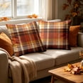 thumbnail image 4 of 18x18 Inch Orange White Pumpkin Throw Pillow Cover Soft Autumn Thanksgiving Farmhouse Seasonal Sofa Couch Decor Cushion Case, 4 of 4