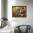 thumbnail image 4 of Nawypu Lion Wall Art Rustic Farmhoues Christian Lion Wall Decor Lion Of Judah Pictures Canvas Prints Artwork Inspirational Psalm Scripture Gifts Home Decorations For Bathroom Kitchen Office Framed, 4 of 6