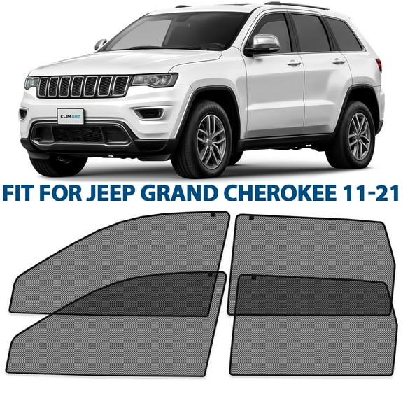 CLIM ART Magnetic Car Window Shades for Jeep Grand Cherokee 2011-2021 – Custom-Fit Sun Blocker Curtains,Side Window Covers, Essential Car Accessories for Camping, Baby,and Privacy Protection- MS0277