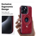 thumbnail image 7 of Ancove for iPhone 16 Pro Max PU Leather + TPU Case Grip Loop Magnetic Stand,Compatible with MagSafe,Built-in Kickstand,for Men Women,Winered, 7 of 7
