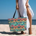 thumbnail image 5 of Goofa Hawaii Palms Print Beach Bags Waterproof Beach Tote Bag Zipper Sandproof Swim Pool Bag Large Tote Beach Vacation Travel, 5 of 6