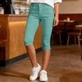 thumbnail image 4 of Womens Capri Pants,Women's Capri Pants Stretch Business Work Capris Casual Straight Leg Office Dress Pants Summer Pants, 4 of 9