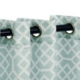 thumbnail image 2 of Semi-Sheer Embroidered Quatrefoil Curtain Panels, Cyan, 2 of 4