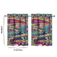 thumbnail image 4 of Paisley Design Kitchen Curtains - Vintage Tier Cafe Curtains for Bathroom Living RV Rod Pocket Window Drapes 36 Inch 2 Panels Set 28"x36" Window Treatment Tiers, 4 of 4