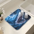 thumbnail image 7 of Ryvnso Shark in Ocean Dish Drying Mat for Kitchen Countertop 18x24 Large Dish Pad Drainer Rack Dish Sink Mats, 7 of 7