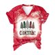 thumbnail image 4 of Pntutb Mujeres Summerchristmas Funny Letter Impreso Blusa Camisetas Casual Cuello en V Manga corta Camisetas tops Pntutb Pntutb-3920, 4 of 6