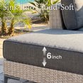 thumbnail image 5 of LayinSun 6-Piece Wicker Rattan Patio Furniture Set, Deep Seating Outdoor Modular Sectional Sofa Conversation Set with Thick Cushions for Lawn, Garden, 5 of 7