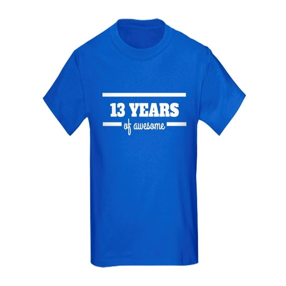 CafePress - 13 Years Of Awesome T Shirt - Kids Dark T-Shirt