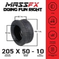 thumbnail image 2 of MASSFX SL 205/50-10 F/R Golf Cart, QUAKE 4 Gry Wheels 10x7 4/101.6 & 16 Chr Lugs, 2 of 9