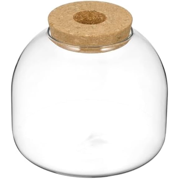 Glass Terrarium Jar with Wood Cork Hydroponic Plants Container Small Fish Tank Bowl  Landscape Glass Cork Bottle$$Home Decor, Kitchen, & Other
