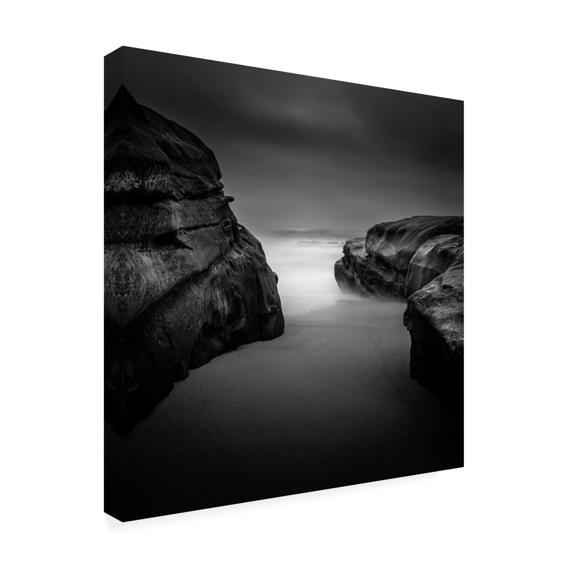 Canvas Wall Art - Yi Fan 'Gateway To The Sea' Wall Art for Living Room, Bedroom, or Office Décor by Trademark Fine Art - 14 x 14 Inches