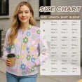 thumbnail image 7 of DISNIMO Floral Printed Jackets for Women Trendy Sweatshirts Long Sleeve Outwear Fall Winter Clothes, S, 7 of 7