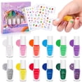 thumbnail image 1 of Set de esmaltes de uñas con 12 colores de arcoíris para niños de más de 3 años, 1 of 8