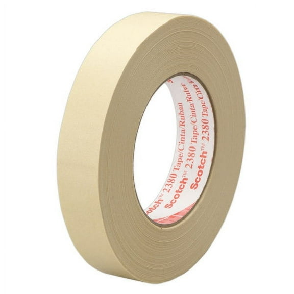 Painter's Tape, 72 mm W x 55 m L, 7.2 mil Thick, Tan, Rubber Adhesive, 12 PK