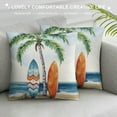 thumbnail image 3 of Nawypu  Summer Beach Throw Pillow Covers Starfish Surfboard Palm Tree Seaside Scenery Decorative Pillows Soft Cushion Cases for Couch Sofa Bed Home Decor, 3 of 5