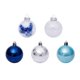 thumbnail image 4 of Bewildely 30 Uds. De bolas colgantes para árbol de Navidad, hogar, oficina, centro comercial, árbol, bolas de plástico, decoración colgante, adorno Kits de decoración para fiestas plata azul Bewildely HA000435-03B, 4 of 6