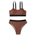 thumbnail image 5 of kamemir Women's Tankini Swimsuits Womens Two Piece Tankini Swimsuit Tummy Control Tankini Bathing Suits Swimwear(Brown,M), 5 of 5
