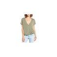 thumbnail image 1 of Free People Womens Hoffman Embellished T-Shirt, Green, Medium, 1 of 2