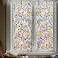 thumbnail image 5 of Zmeidao Floral Privacy Window Film, Static Cling Rainbow Stained Glass Decals for Home Door 17.7x78.7in, 5 of 5