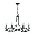 thumbnail image 6 of Chandelier 6 Light Matte Black Metal In Transitional Style 29.5 High By 22 Wide     -Traditional Installation Capital Lighting 431661Mb, 6 of 7