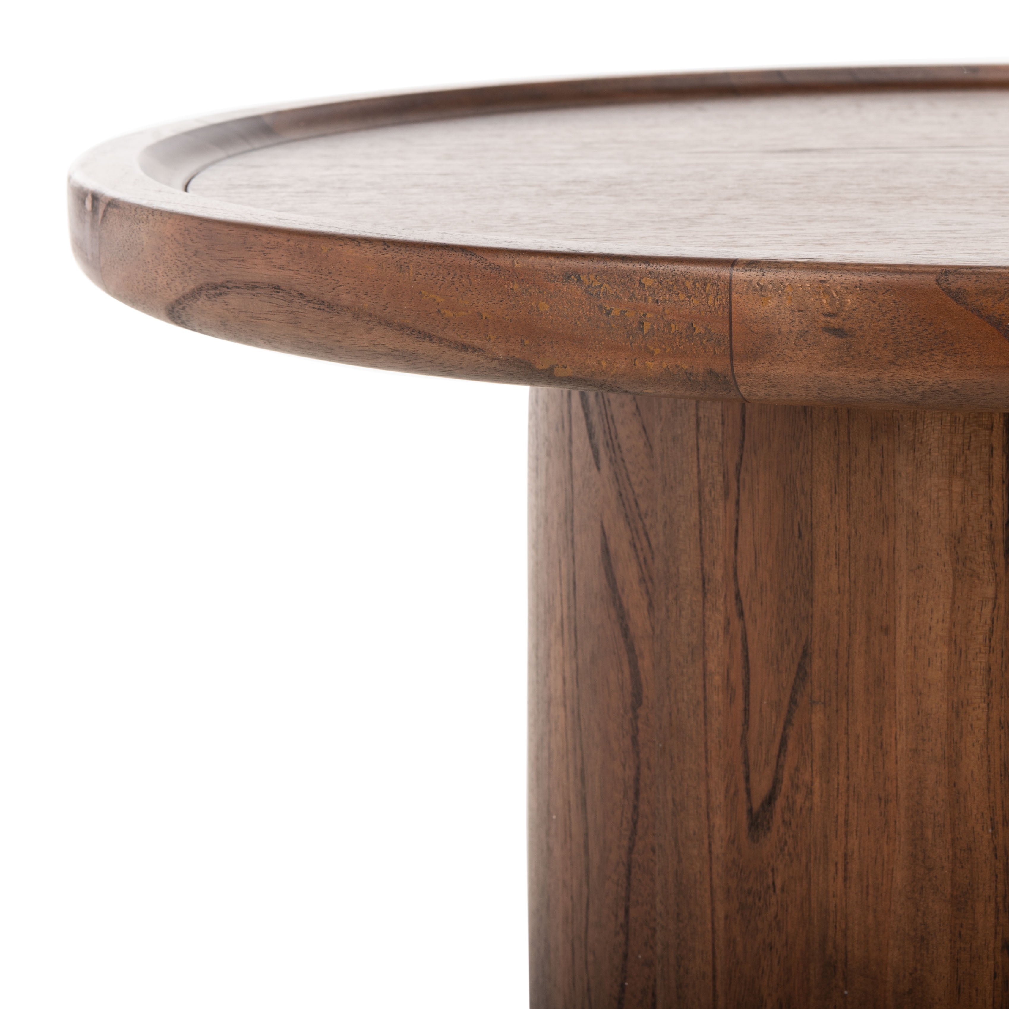 SAFAVIEH Devin Solid Round Pedestal Coffee Table Dark Brown Modern Living Room Accessory Walmart