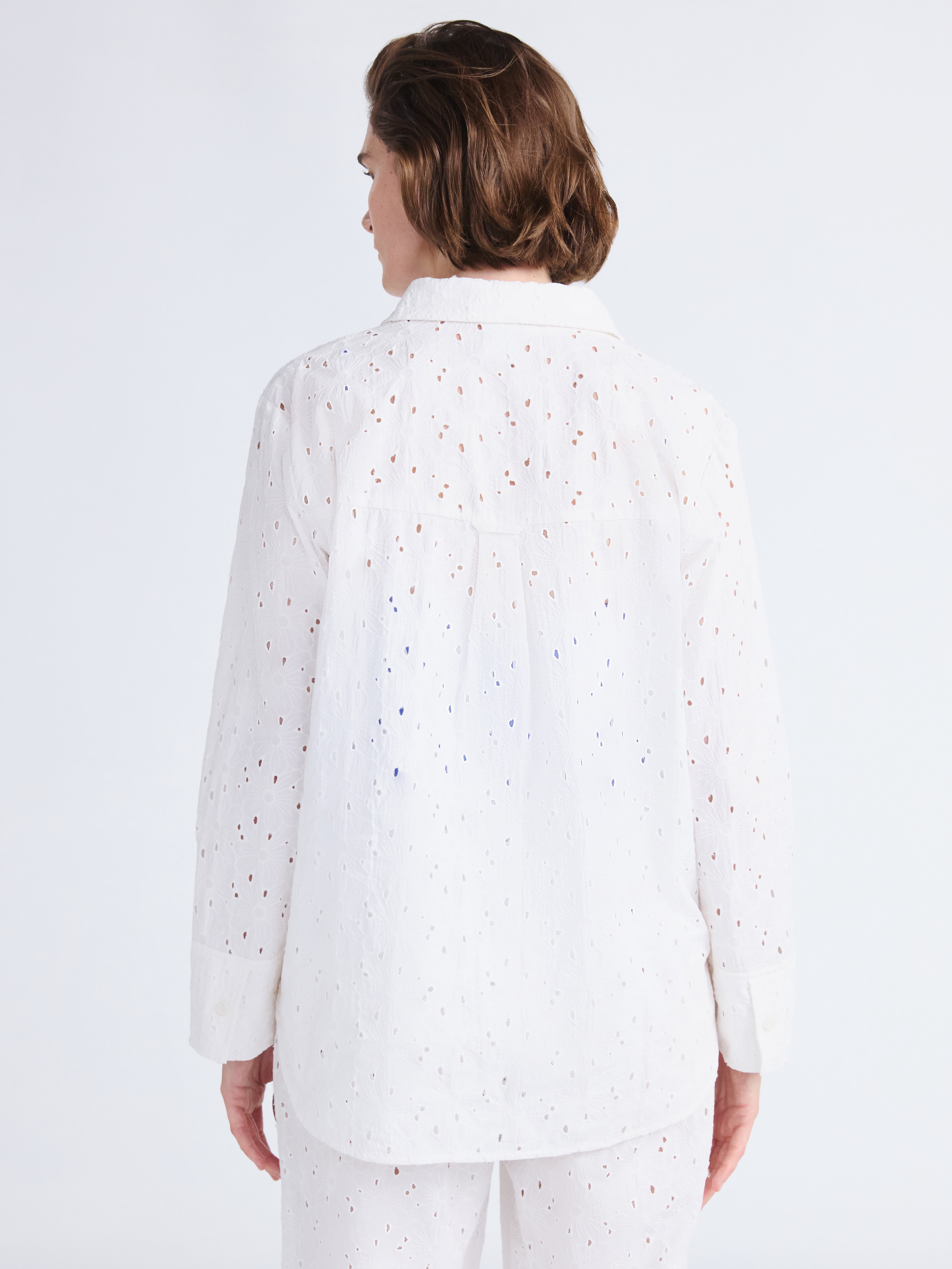 Free Assembly Women's Cotton Eyelet Coverup Tunic Shirt, Sizes XXS-XXL