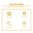 thumbnail image 3 of CIMAXIC Porch Hook 1pc Pretty Porch Hook Creative Decor Hook Practical European Style Hook,3.78"X3.78"X0.79", 3 of 5