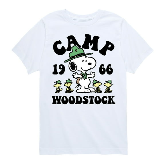 Peanuts - Camp Woodstock - Toddler And Youth Short Sleeve Graphic T-Shirt
