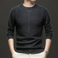 thumbnail image 2 of WELOIJEVBE Mens Sweater Men's Fashion Autumn/Winter 2024 Semi Turtleneck Slim Striped Top Pullover Sweater Sweaters for Men, 2 of 4