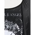 thumbnail image 3 of Traje de Tankini de Talla Extra con Estampado de Calado de Volantes Rosegal  Camisetas sin mangas de talla grande, 3 of 5