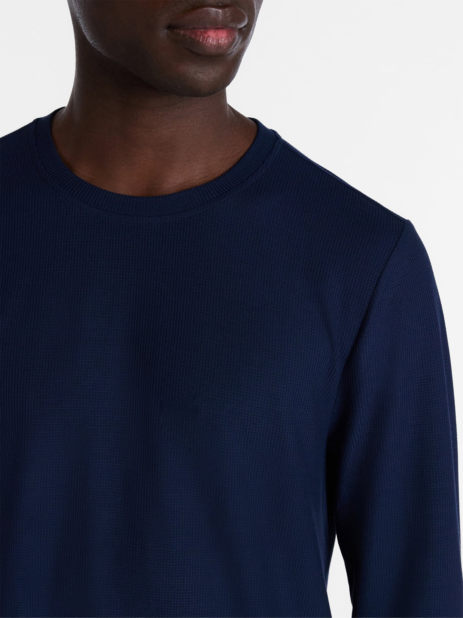 George Men's Waffle Knit Sleep Tee with Long Sleeves, Sizes XS-3XL