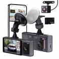 thumbnail image 1 of HLONK 3 Channel Dash Cam Front Inside Rear 1080P Driving Recorder with IR Night Vision WiFi APP Control Gravity Sensor Loop Recording & 32GB Card for Cars, 1 of 9