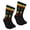 Black / Green / Yellow / Red, variant on Men Leaf Printed Mid-Calf Cotton Athletic Sports Crew Socks Lavender Black White 2 Pairs (Mens)