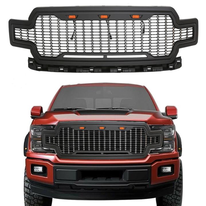 For F150 F-150 2018-2020 Black Grill 
