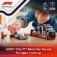 thumbnail image 4 of LEGO City F1 Display Truck with Audi F1 Race Car - Building Toy for Boys & Girls, Ages 7+ - F1 Car Toy for Pretend Play - Gift for Birthdays - 60493, 4 of 9