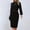 Black, variant on Women's Solid Color Ribbed Long Sleeve Top And Bodycon Skirt Set Swimsuit Women Suit Skirt Women Wedding Pants Suit Set Womens Swimsuits with Skirt Swim Frocks Women plus Skirt Suits Dress Swimming