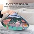 thumbnail image 4 of Yayeee Pillowcase Standard Size Set of 2 Satin Wrinkle Resistant Pillow Case, Pink Door, 4 of 7
