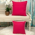 thumbnail image 2 of Parkland Collection Transitional Solid Pink Square 16" x 16" Pillow, 2 of 8