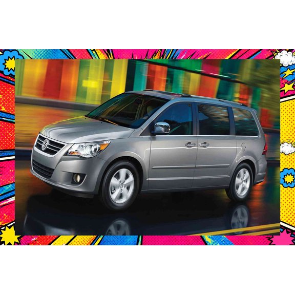 2009 Volkswagen Routan Style B - Pop Art Edition | 12x18 Inch Laminated Poster | Vibrant Colors & Stunning Detail Wall Art