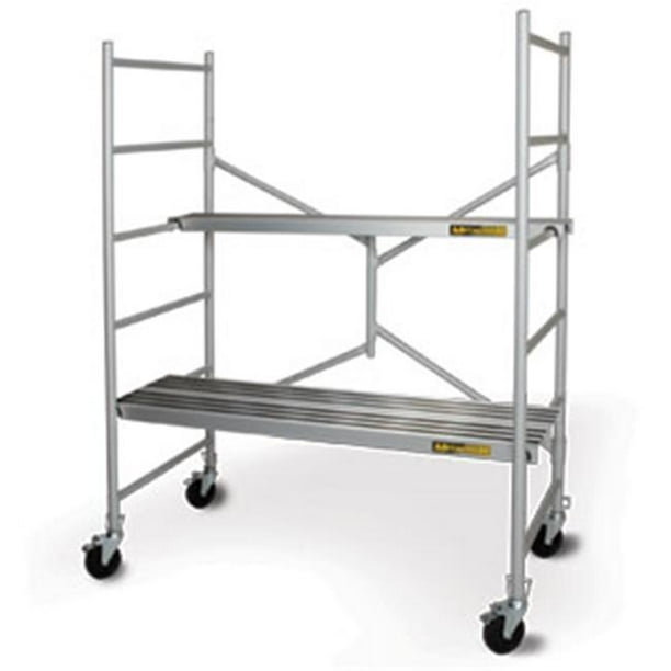 Metaltech Folding 6 Ft. Aluminum Baker Style Utility Scaffold