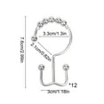 thumbnail image 3 of YFTDEF Shower Curtain Hooks Rings, 12 Pcs Iron, Silver, 2.76 Inches, Rust-Proof, Easy Installation, Versatile Use for Shower or Window Curtains, Durable Shower Accessories, 3 of 4