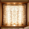 thumbnail image 6 of LEFXSMR 2pcs Sheer Curtains, Short Panels Kitchen Living Room Curtains, Breathable Voile Curtains for Living Room & Bedroom, 27.55*39.37", 6 of 9