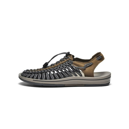 

Rockomi Womens Beach Sandal Drawstring Walking Shoe Braided Sandals Unisex Elastic Lightweight Casual Shoes Adjustable Closed Toe Khaki 9