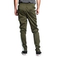 thumbnail image 3 of G-Style USA Men's Hip Hop Slim Fit Track Pants - Athletic Jogger Side Striped - Olive/Off-White - 2X-Large, 3 of 5