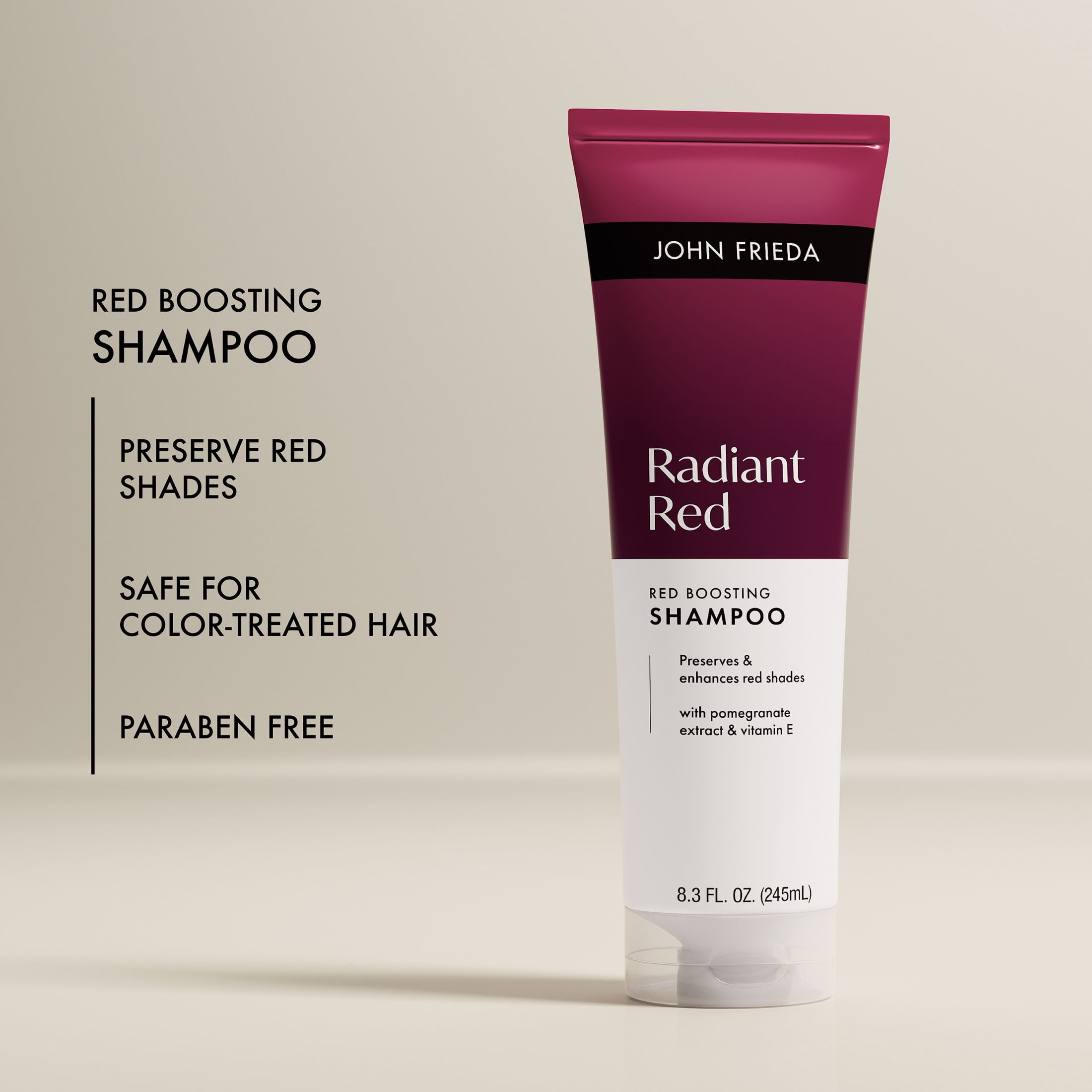 John Frieda Radiant Red Red Boosting Shampoo for Vibrant Color, 8.3 fl oz