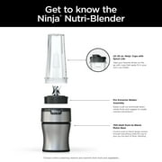 Ninja® Nutri-Blender 700-Watt Personal Blender, 2 20 oz Dishwasher-Safe To-Go Cups, BN300